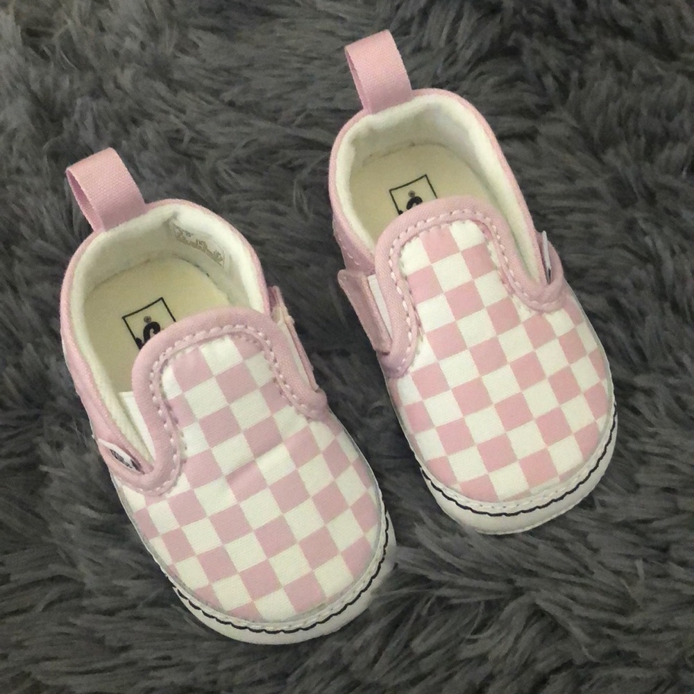 Pink checkered vans size 3 new